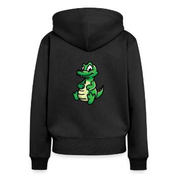 alligator - Women's Premium Organic Zip Hoodie - black - Back - Julia (174cm)