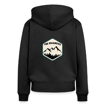 mountains - Women's Premium Organic Zip Hoodie - black - Back - Julia (174cm)