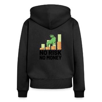Stock Market trader Forex Trader Investor Trading - Frauen Premium Bio Zip Hoodie - Schwarz - Hinten - Julia (174cm)