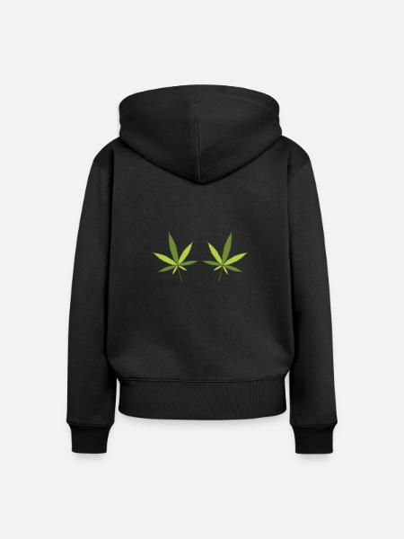 Hanf - Frauen Premium Bio Zip Hoodie - Schwarz