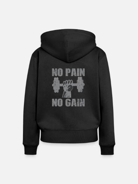 Workout - Frauen Premium Bio Zip Hoodie - Schwarz