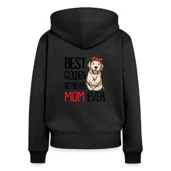 Golden Retriever - Women's Premium Organic Zip Hoodie - black - Back - Julia (174cm)