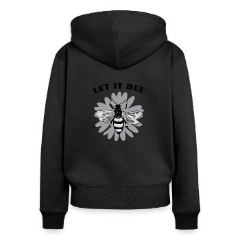 Durabilité - Sweat à capuche zippé Premium bio Femme - noir - Dos - Julia (174cm)