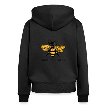 Durabilité - Sweat à capuche zippé Premium bio Femme - noir - Dos - Julia (174cm)