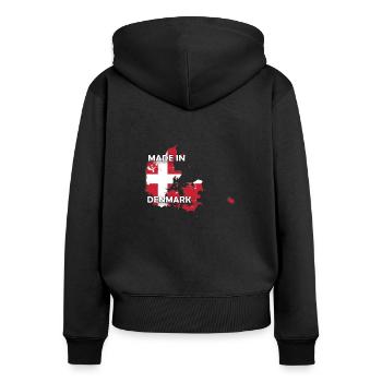 Made in Denmark - Sweat à capuche zippé Premium bio Femme - noir - Dos - Julia (174cm)