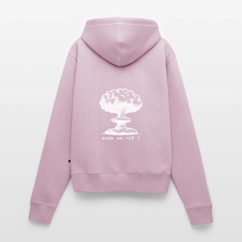Linux Funny Linux Command Sudo RM RF für Männer Frauen Premium Bio Zip Hoodie
