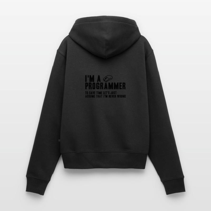 Geschenk für Programmierer Coding Programmer Frauen Premium Bio Zip Hoodie