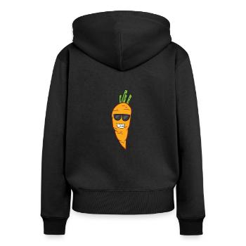 Carrot Halloween Costume Vegetable Cute Carrots - Women's Premium Organic Zip Hoodie - black - Back - Julia (174cm)