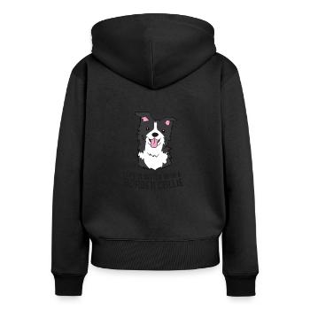 Border Collie Owner Life Is Better With a Border - Women's Premium Organic Zip Hoodie - black - Back - Julia (174cm)