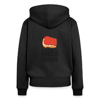Im Here For The Baked Beans Love Baked Beans - Women's Premium Organic Zip Hoodie - black - Back - Julia (174cm)