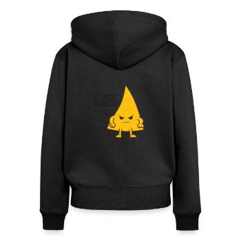 Seine Nacho Business Lustige Nachos Lustige Nacho - Frauen Premium Bio Zip Hoodie - Schwarz - Hinten - Julia (174cm)