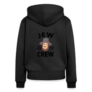 Jew Jewish Israelite Culture Israel Jewish Roots - Frauen Premium Bio Zip Hoodie - Schwarz - Hinten - Julia (174cm)