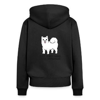 Propriétaire de chien Samoyède Seulement un garçon qui - Sweat à capuche zippé Premium bio Femme - noir - Dos - Julia (174cm)