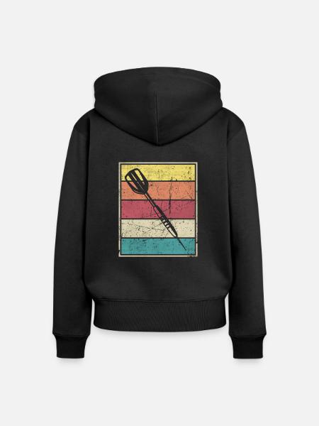 Dart arrow darts. - Frauen Premium Bio Zip Hoodie - Schwarz