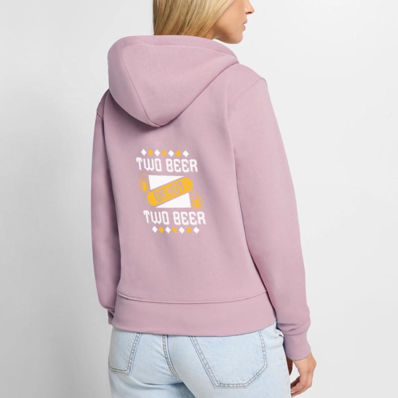 zwei Bier oder nicht zwei Bier Frauen Premium Bio Zip Hoodie
