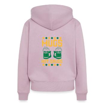 Tassen, keine Drogen - Frauen Premium Bio Zip Hoodie - Altrosa - Hinten - Julia (174cm)