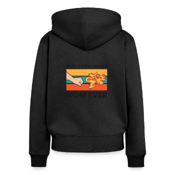 Corn Snake Mama Best Corn Snake Mom Ever - Women's Premium Organic Zip Hoodie - black - Back - Julia (174cm)