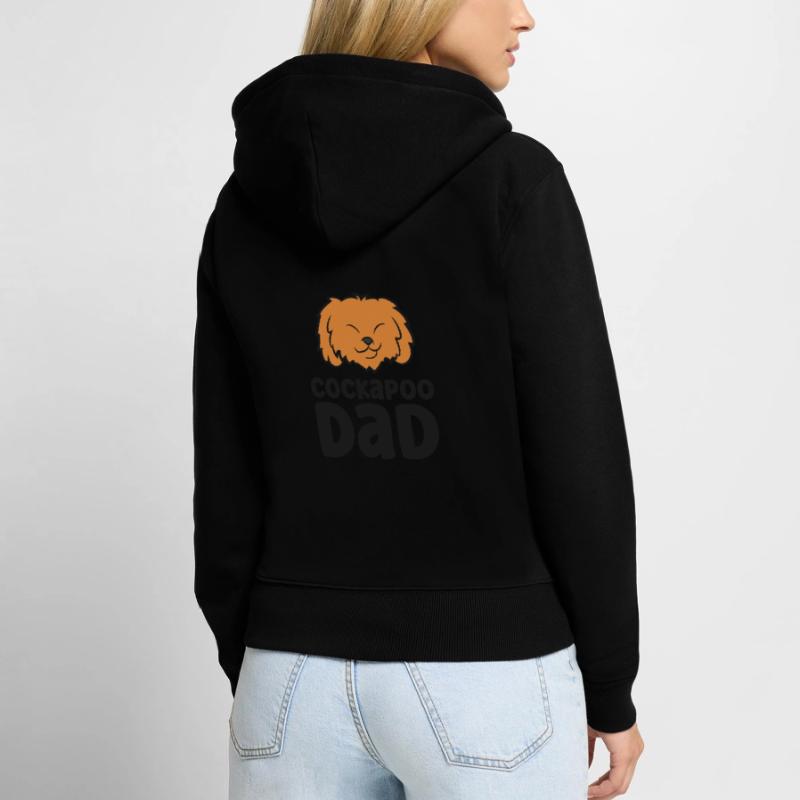 Funny Cockapoo Dad Cockapoo Dog Women's Premium Organic Zip Hoodie