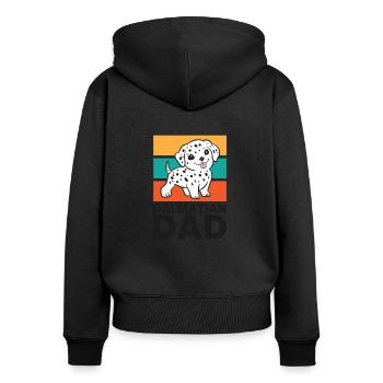 Funny Dalmatian Dad Dalmatian Dog - Women's Premium Organic Zip Hoodie - black - Back - Julia (174cm)