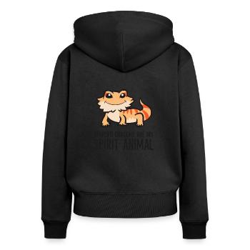 Bearded Dragons Are My Spirit Animal Bearded - Women's Premium Organic Zip Hoodie - black - Back - Julia (174cm)