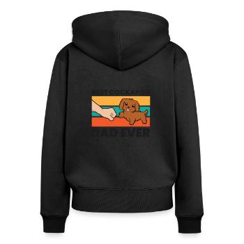 Bester Kakadu-Dad aller Zeiten Lustiger - Frauen Premium Bio Zip Hoodie - Schwarz - Hinten - Julia (174cm)