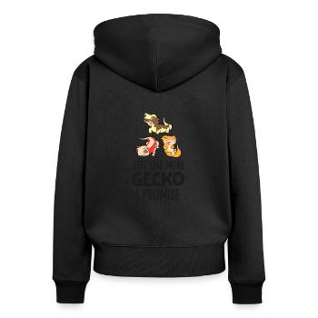 Just One More Crested Gecko Reptile Pet Crested - Women's Premium Organic Zip Hoodie - black - Back - Julia (174cm)