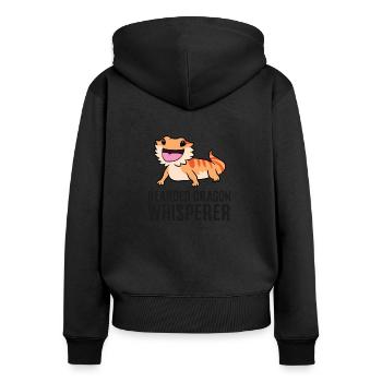 Bearded Dragon Whisperer Reptile Bearded Dragon - Women's Premium Organic Zip Hoodie - black - Back - Julia (174cm)