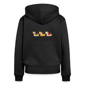 Ich habe mehrere Reptilien Störung Reptil Kamm - Frauen Premium Bio Zip Hoodie - Schwarz - Hinten - Julia (174cm)