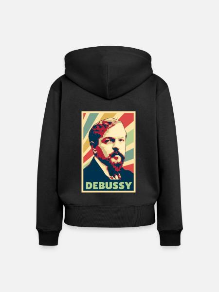 Claude Debussy - Frauen Premium Bio Zip Hoodie - Schwarz