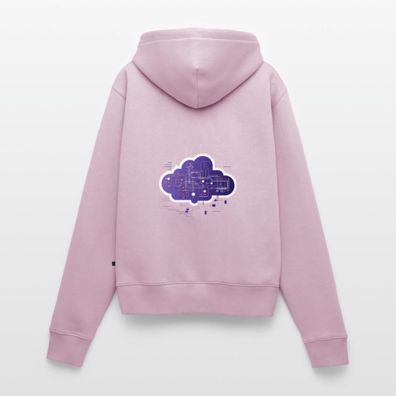 Cloud Computing Computer Electronics Circuit Women's Premium Organic Zip Hoodie