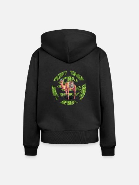 Camo Camel - Frauen Premium Bio Zip Hoodie -