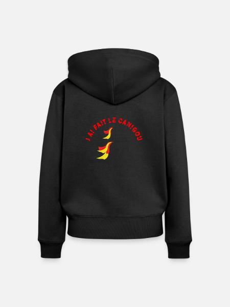 J'ai fait le Canigou - Sweat à capuche zippé Premium bio Femme - noir
