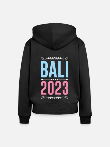 Bali 2023 - Frauen Premium Bio Zip Hoodie - Schwarz