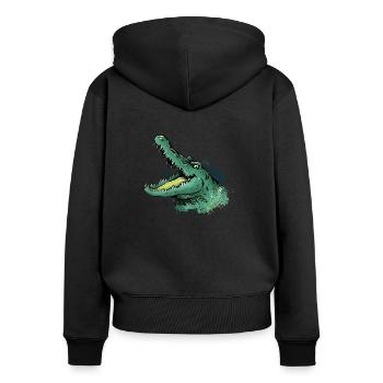 KOKoDriLiTo Kutuxa - Sweat à capuche zippé Premium bio Femme - noir - Dos - Julia (174cm)