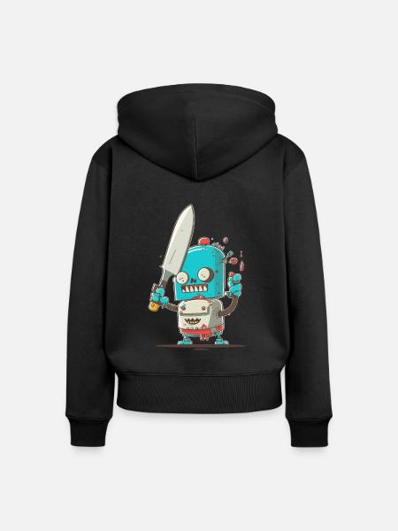 Einen Sturm kochen - Frauen Premium Bio Zip Hoodie - Schwarz