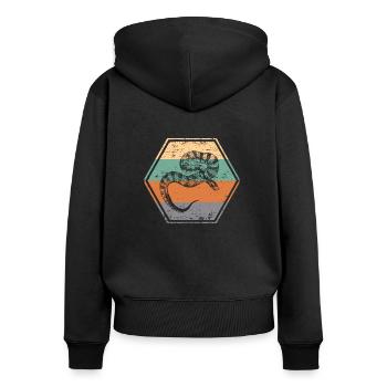 Snake - Women's Premium Organic Zip Hoodie - black - Back - Julia (174cm)