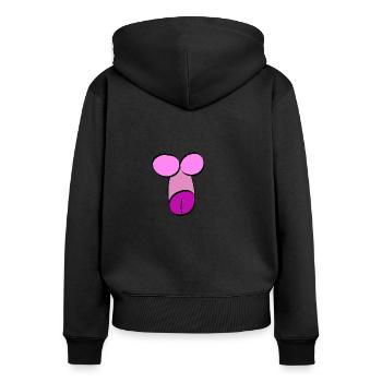 Großer Penis dick Penis Glied Ständer Schwanz - Frauen Premium Bio Zip Hoodie - Schwarz - Hinten - Julia (174cm)