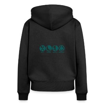 Snowboarder Board Snowboard Boarder Snowboarding - Frauen Premium Bio Zip Hoodie - Schwarz - Hinten - Julia (174cm)
