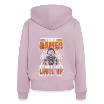 Gamer Gamer Legend Streaming - Women's Premium Organic Zip Hoodie - dusky pink - Back - Julia (174cm)