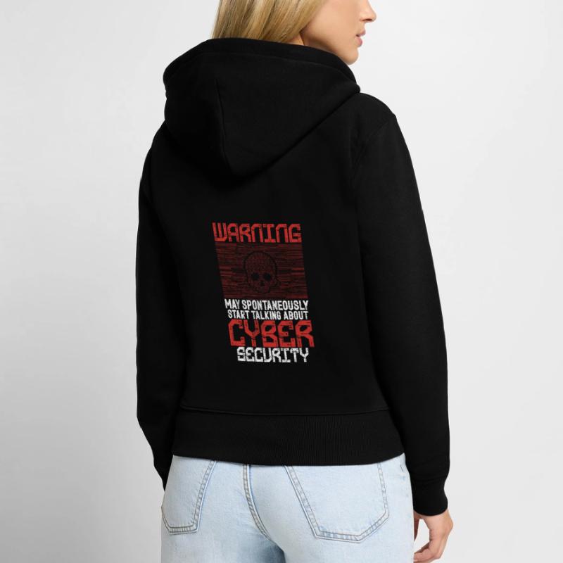 Cyber security hacker hacking Women's Premium Organic Zip Hoodie
