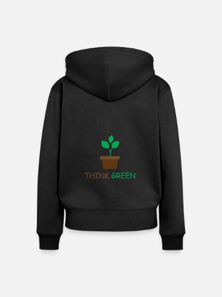 Nachhaltigkeit - Frauen Premium Bio Zip Hoodie - Schwarz