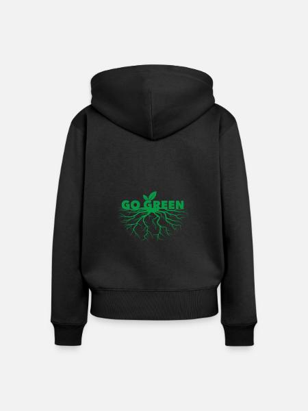Nachhaltigkeit - Frauen Premium Bio Zip Hoodie - Schwarz