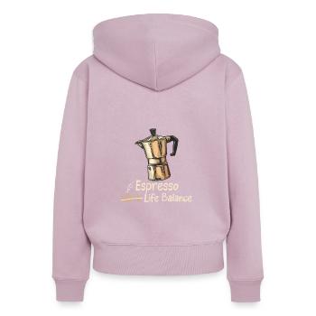 Espresso Life Balance Coffee Espresso Machine - Women's Premium Organic Zip Hoodie - dusky pink - Back - Julia (174cm)