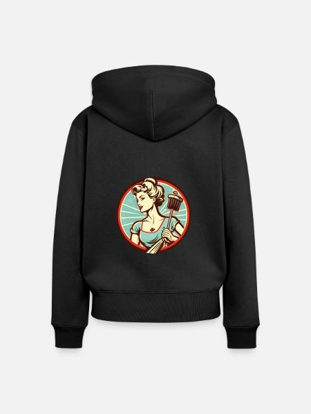 Perfekte Ehefrau - Frauen Premium Bio Zip Hoodie - Schwarz