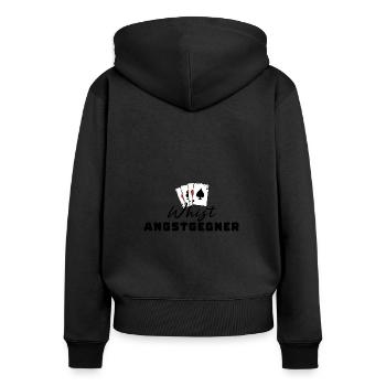 Whist Fear Opponent - Women's Premium Organic Zip Hoodie - black - Back - Julia (174cm)