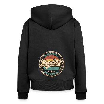 Proud Mama loading Mother Mothers Mother's Day - Women's Premium Organic Zip Hoodie - black - Back - Julia (174cm)
