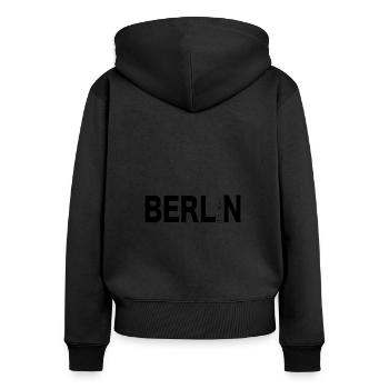 Berlin Souvenir Germany Gift Skyline - Women's Premium Organic Zip Hoodie - black - Back - Julia (174cm)