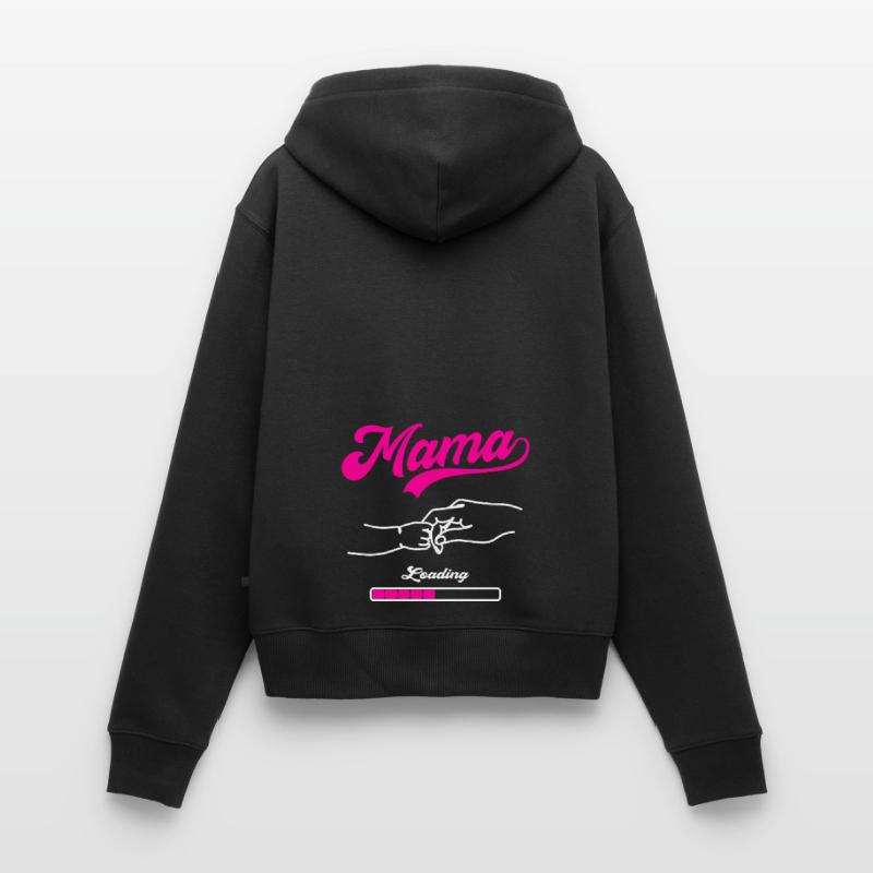 Mama Loading Mutter Mütter Muttertag Frauen Premium Bio Zip Hoodie