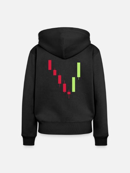 trading - Frauen Premium Bio Zip Hoodie - Schwarz