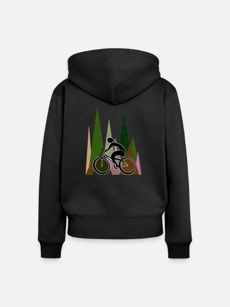 Radfahrer - Frauen Premium Bio Zip Hoodie - Schwarz